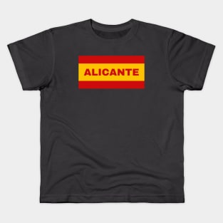 Alicante City in Spanish Flag Colors Kids T-Shirt